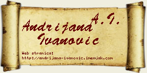 Andrijana Ivanović vizit kartica